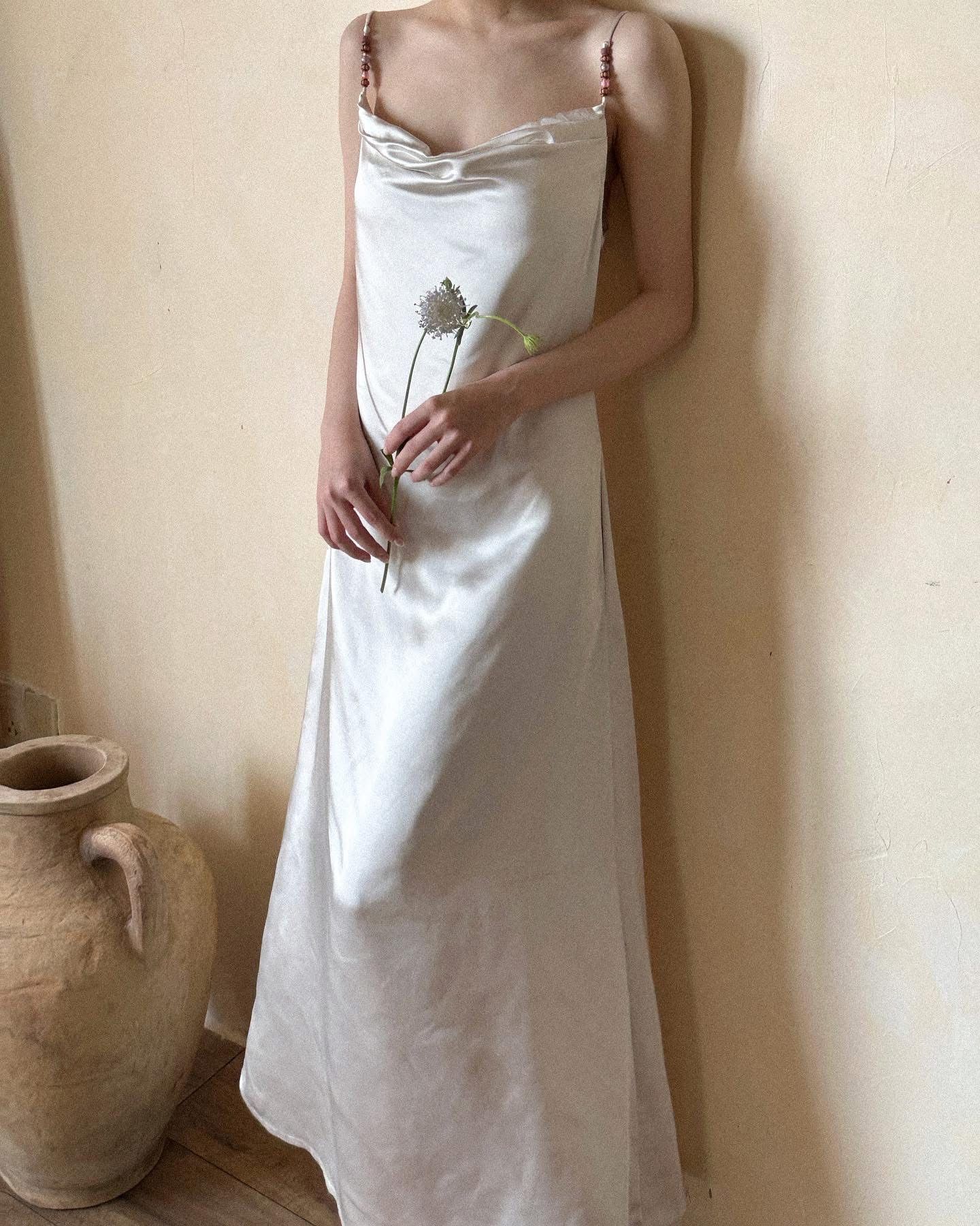 Rosalie Dress - Đầm Lụa 2 Dây Cổ Đổ LA45