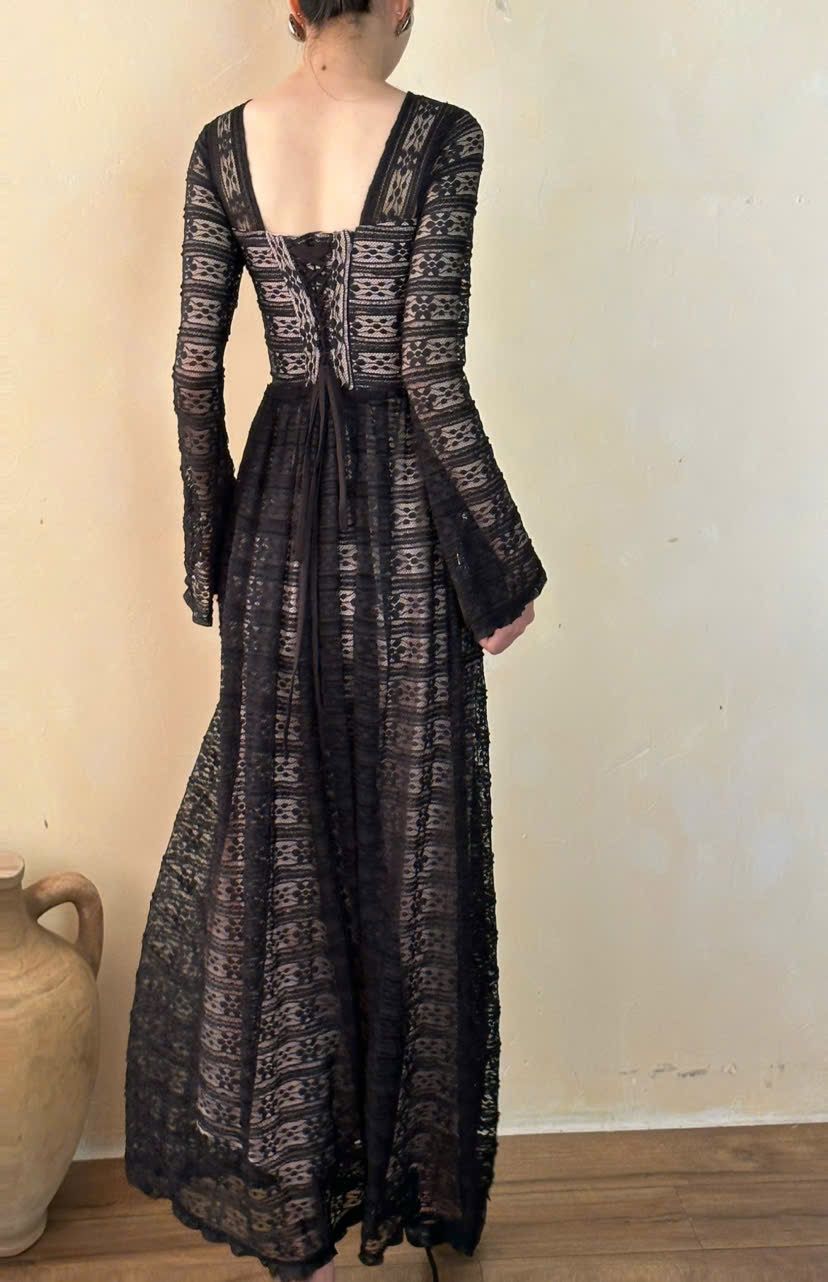 Laura Lace Dress - Đầm Corset Tay Dài Thiết Kế Q007