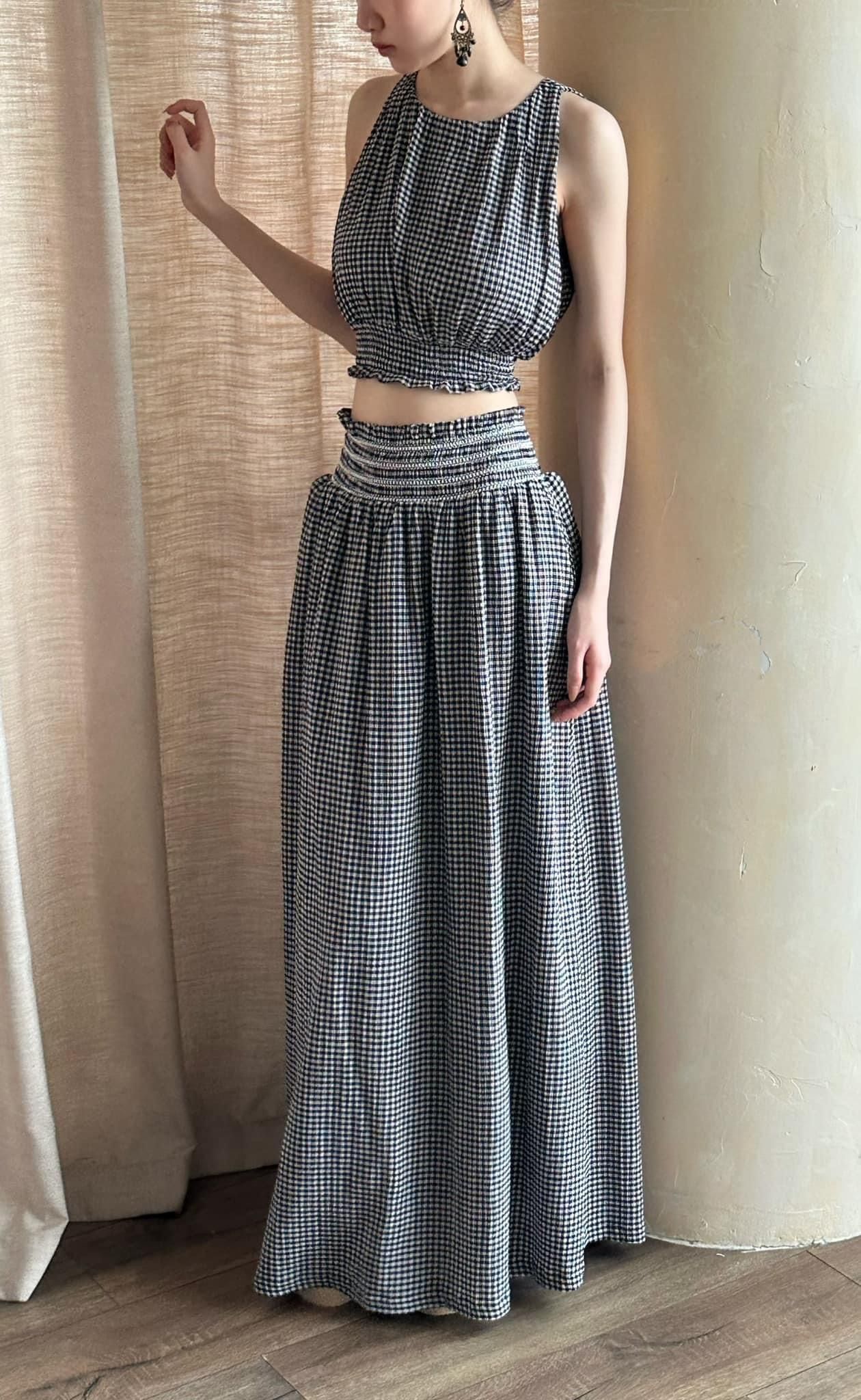 Keelin Set - Set áo và chân váy caro D963