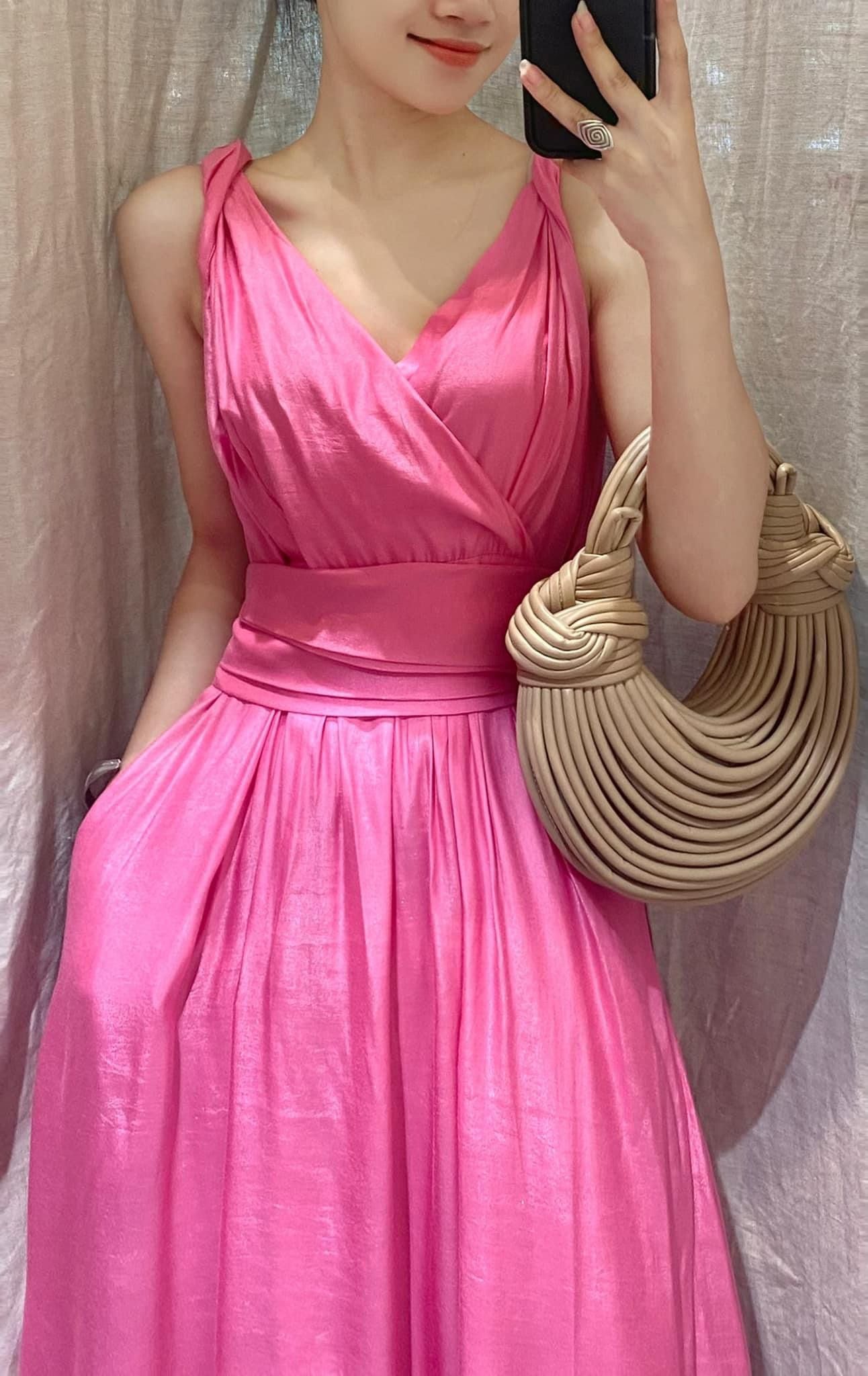 Nala Dress - Đầm 2 dây cổ tim thắt nơ eo E29