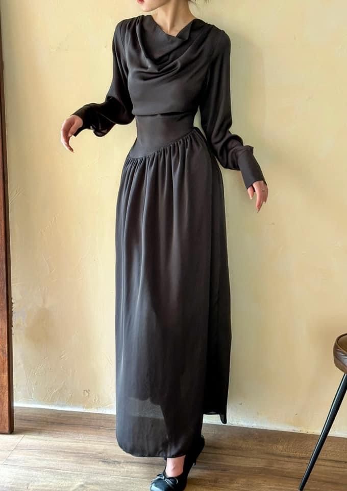 Giselle Dress - Đầm Lụa Tay Dài D1000
