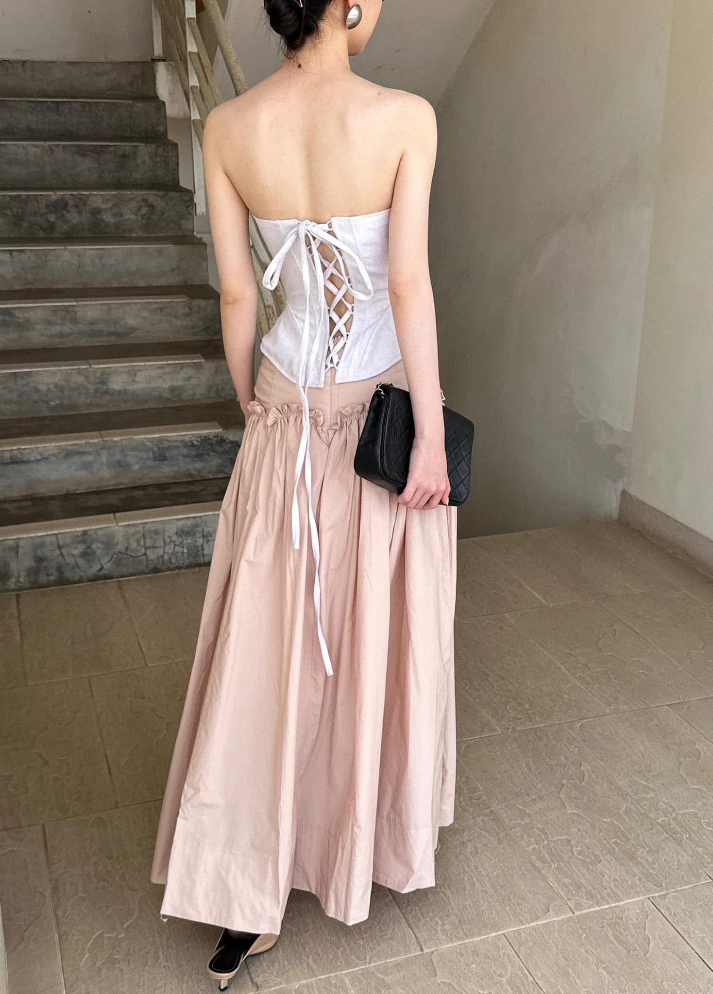 Jolly Corset - Áo Corset Linen Thiết Kế A04