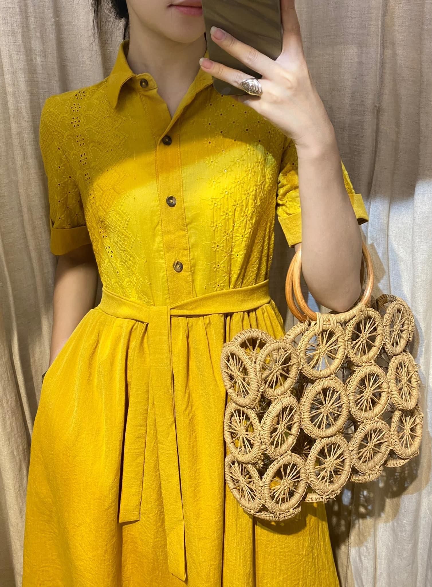 Faith Dress - Đầm ren phối cổ sơ mi D574