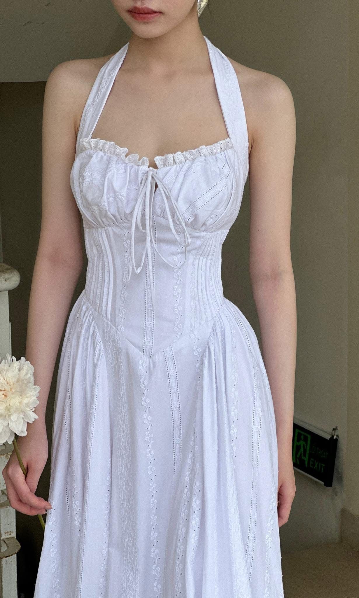 Bianca Dress - Đầm Corset Cổ Yếm