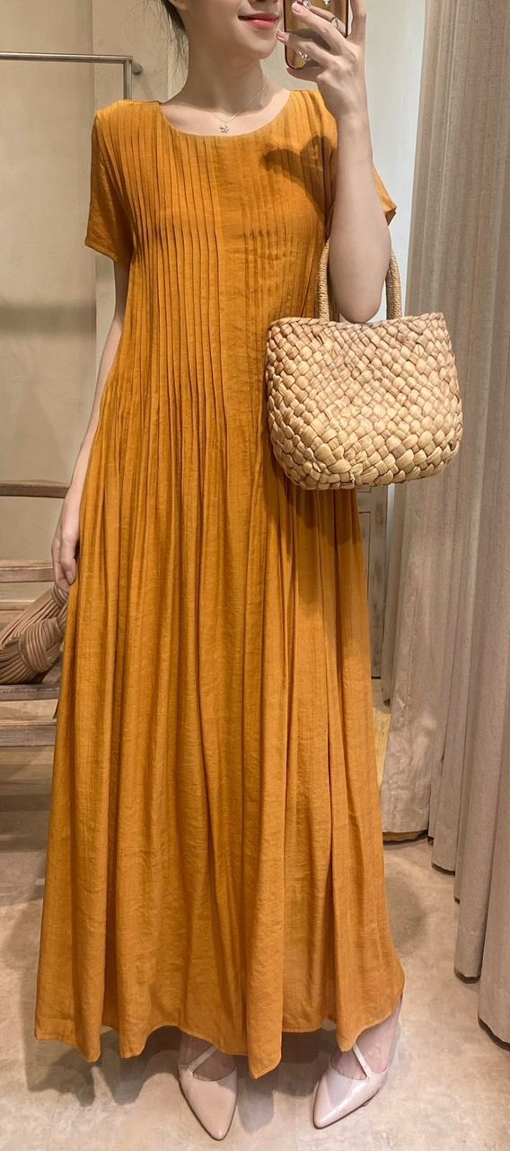 Hazel Dress - Đầm Tay Ngắn Xếp Li D743