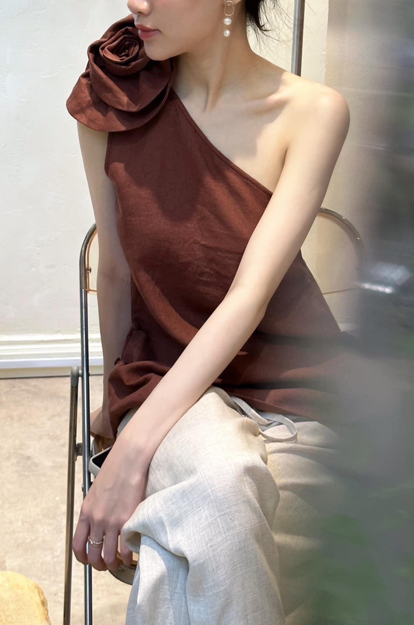 Doris Set - Set áo hoa lớn và quần linen