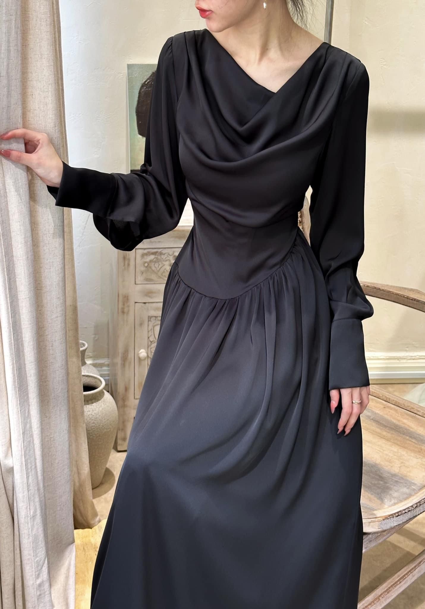 Giselle Dress - Đầm Lụa Tay Dài D1000