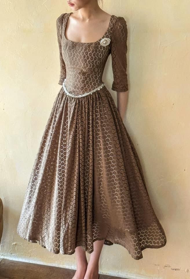 Sally Dress - Đầm Corset Ren Cổ Điển L1016