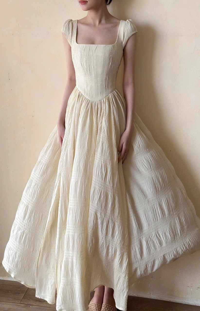 Adela Dress - Đầm Corset Cổ Điển Tay Hến V21