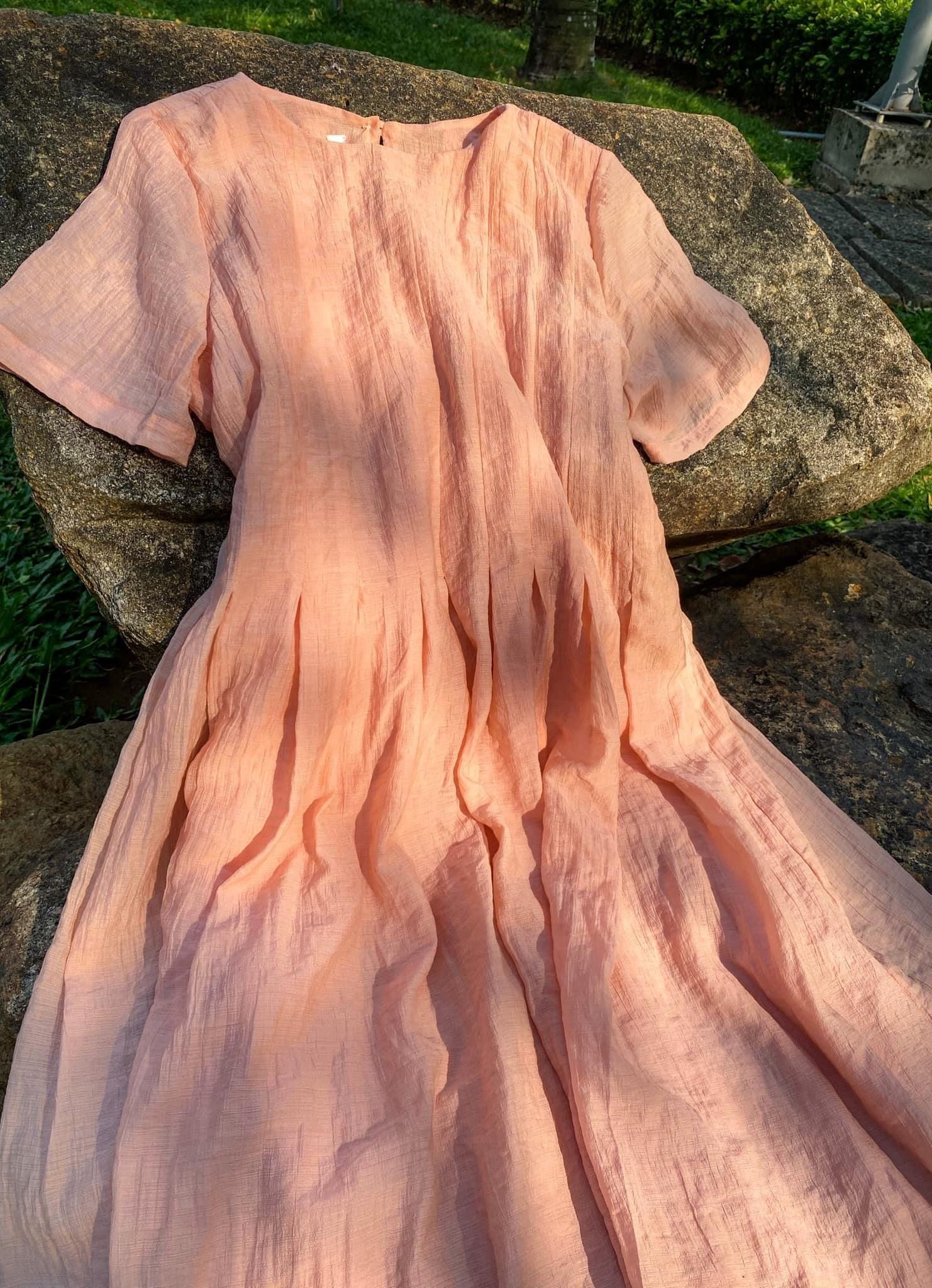Dory Dress - Đầm Xếp Ly Ngực Có Tay E17