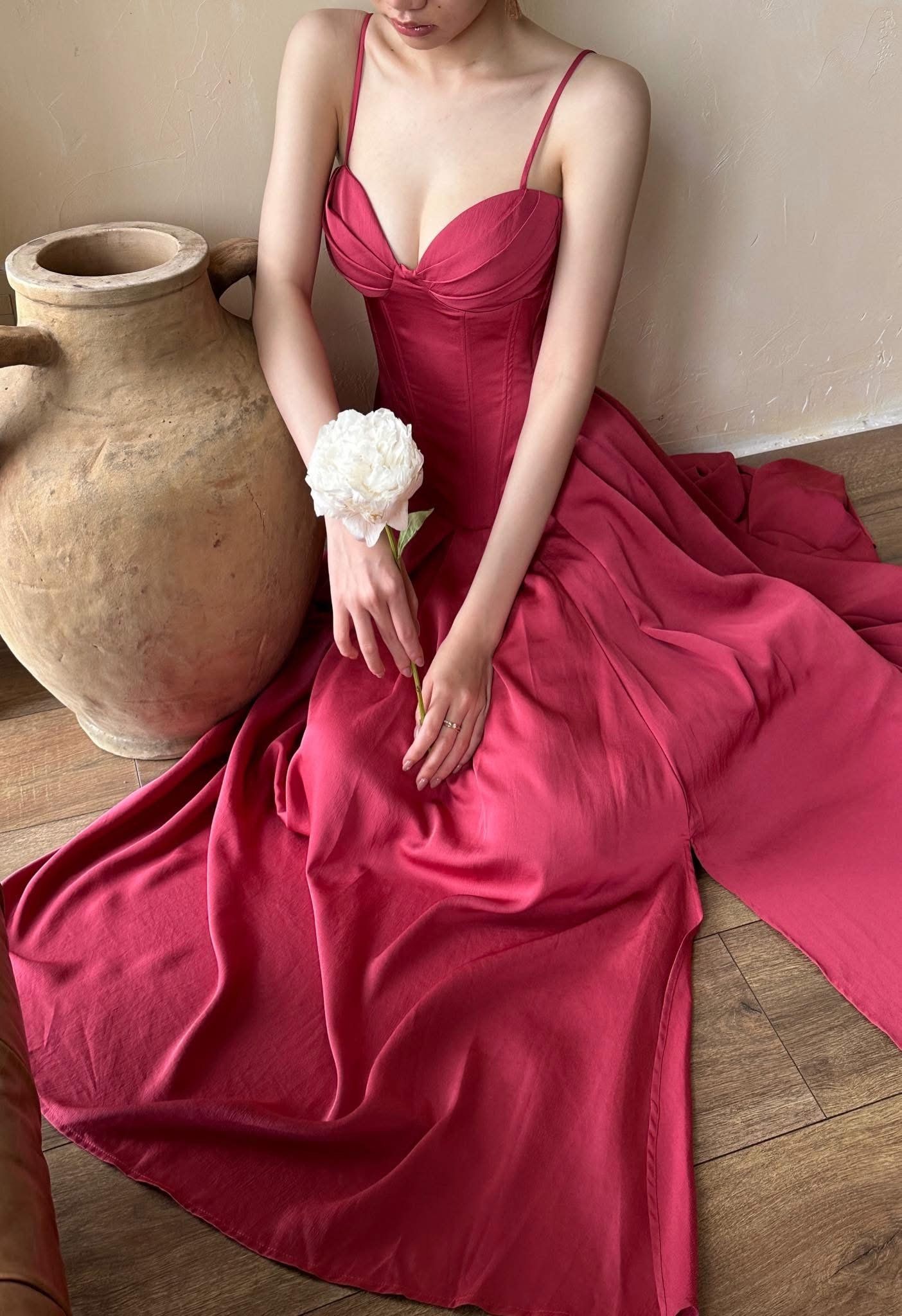 Elsie Dress - Đầm Corset Lụa Q002