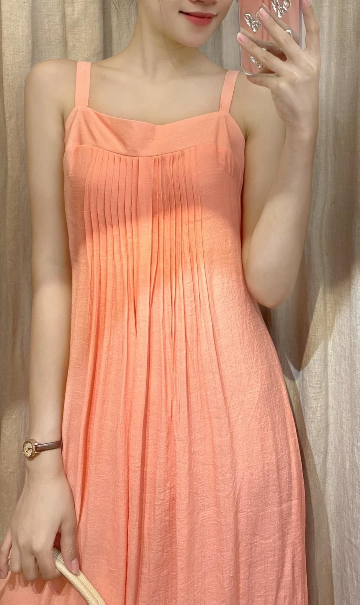 Livia Dress - Đầm 2 dây xếp ly ngực D456