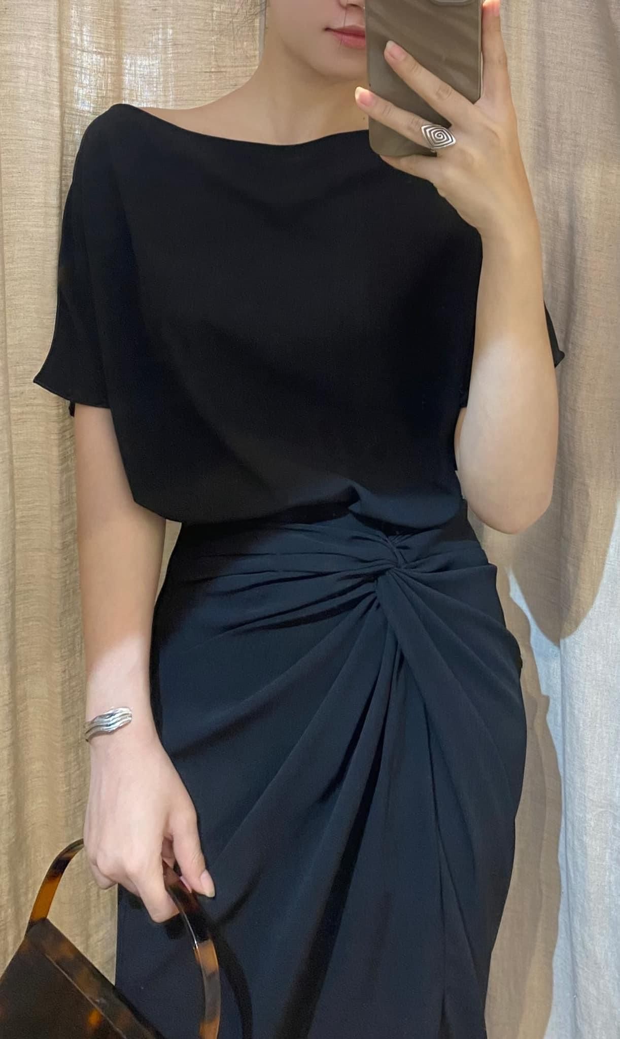 Mary Set - Set Áo Và Chân Váy Xoắn Eo L03