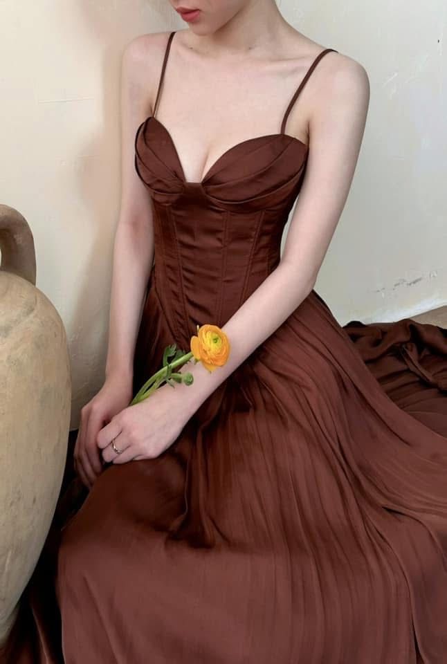 Elsie Dress - Đầm Corset Lụa Q002
