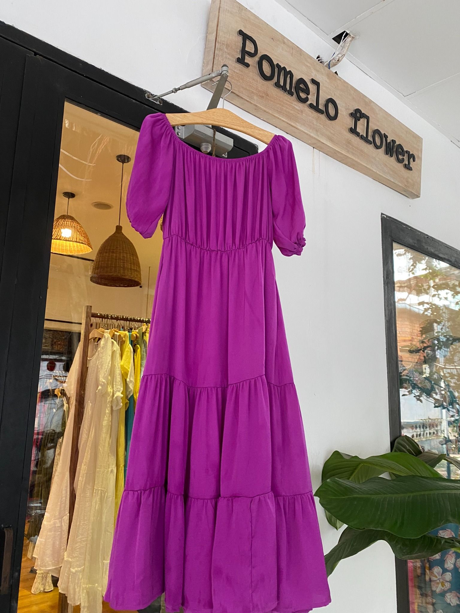 EMMIE DRESS - Đầm Trễ Vai lụa các màu - D625