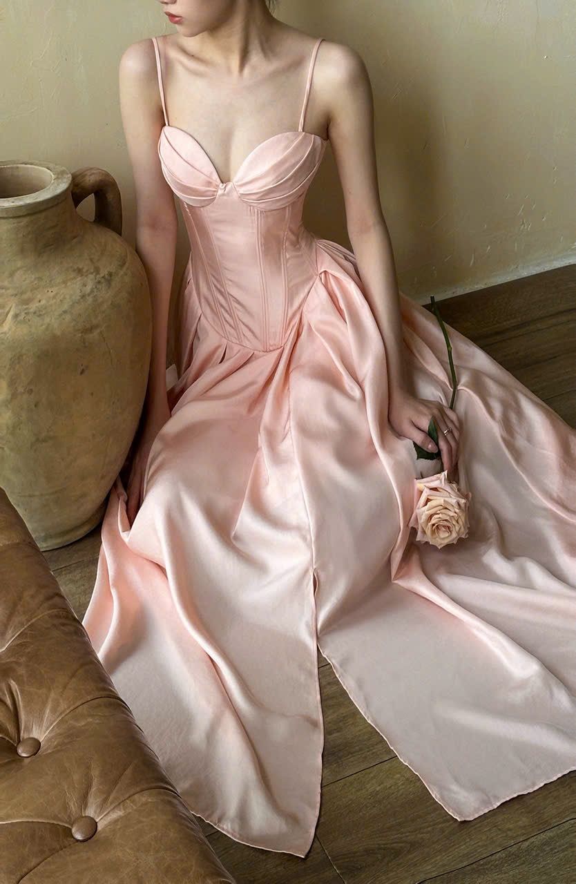 Elsie Dress - Đầm Corset Lụa Q002