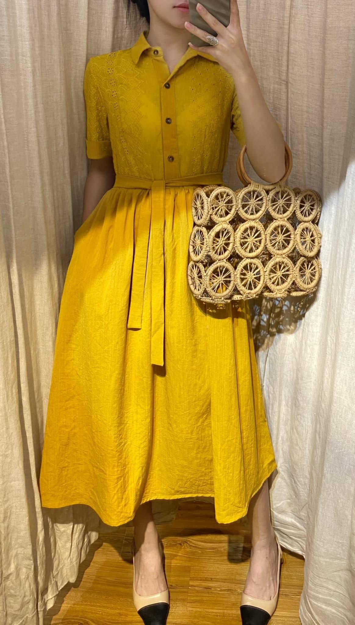 Faith Dress - Đầm ren phối cổ sơ mi D574