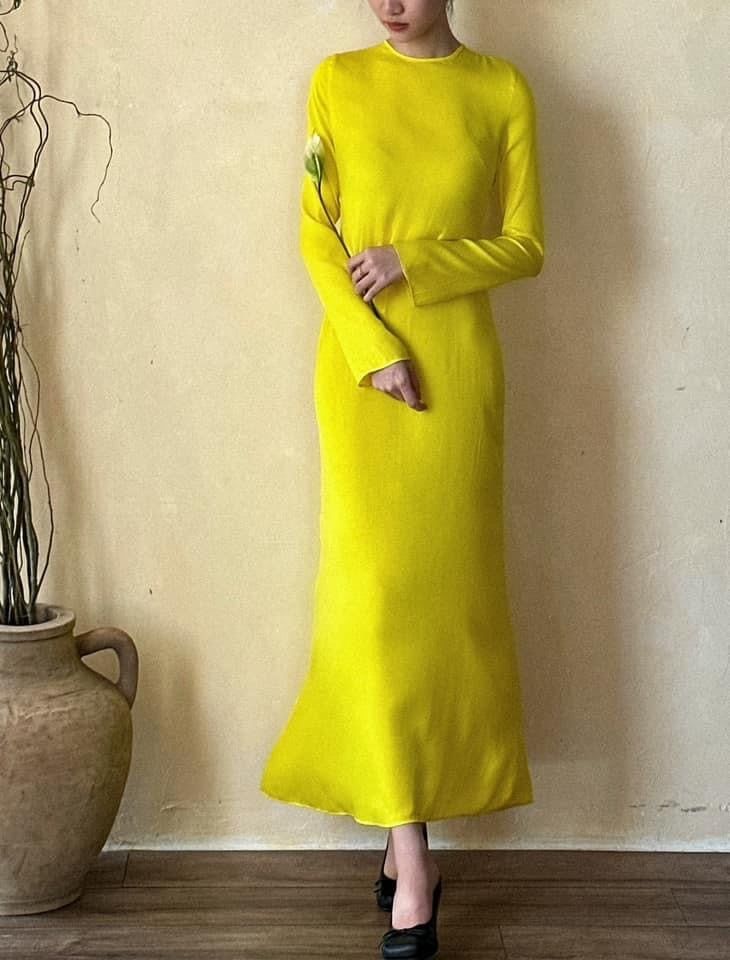 Eudora Silk Dress - Đầm Lụa Tay Dài D1008