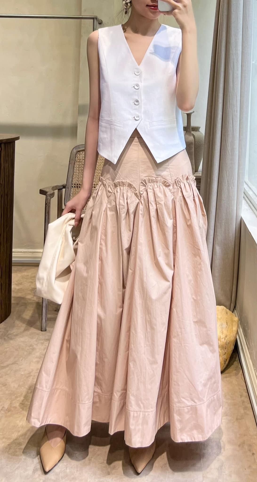 Cara Gile - Áo Sát Nách Cổ V Linen D988