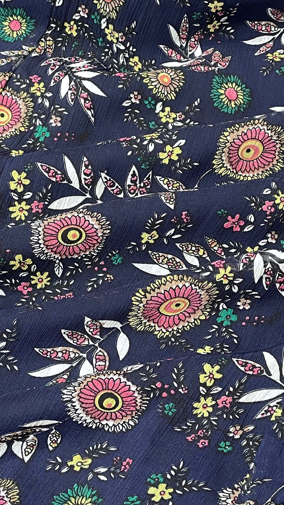 Eleanor Dress - Đầm voan tay dài in Hoa D03