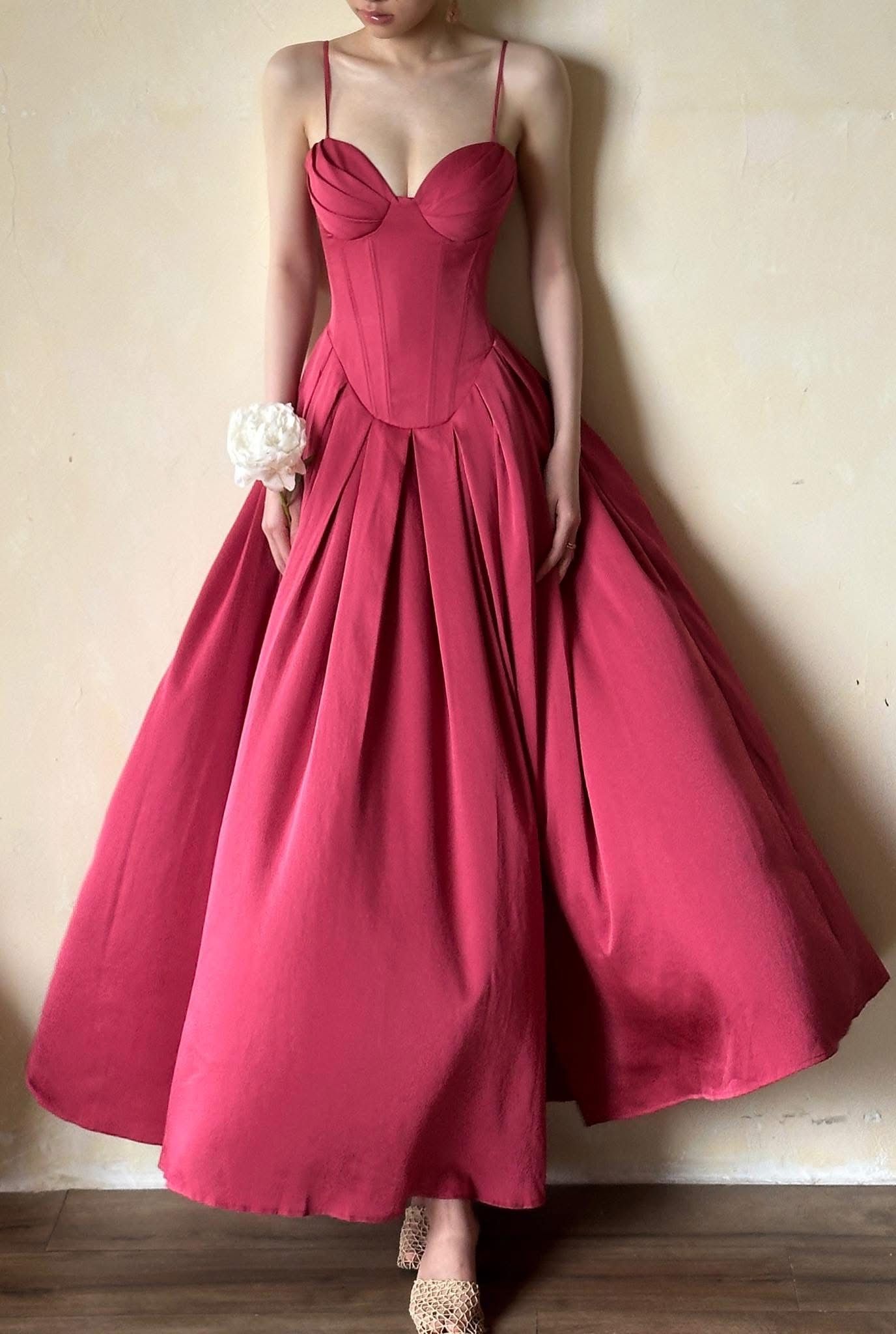 Elsie Dress - Đầm Corset Lụa Q002