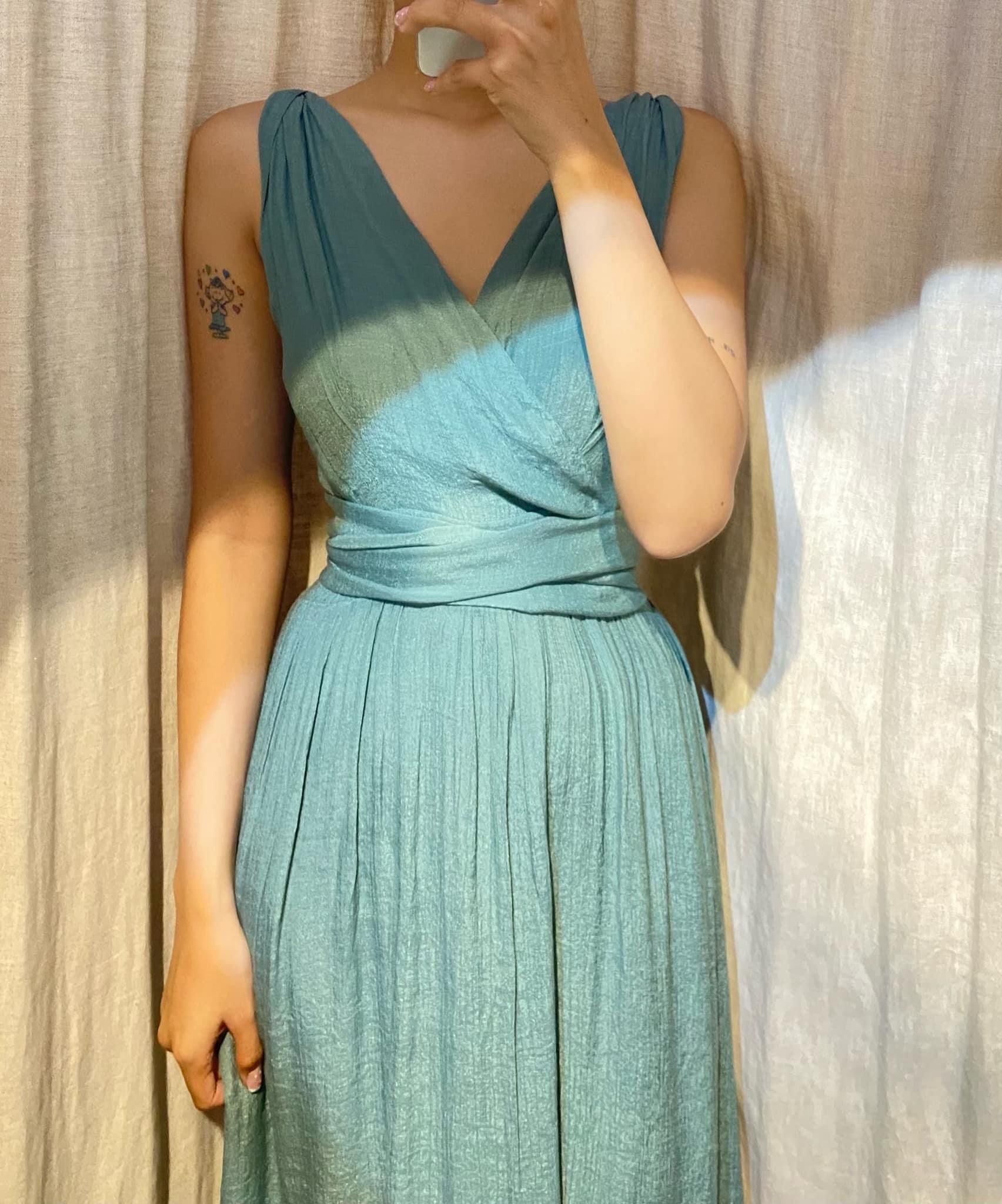 Nala Dress - Đầm 2 dây cổ tim thắt nơ eo E29