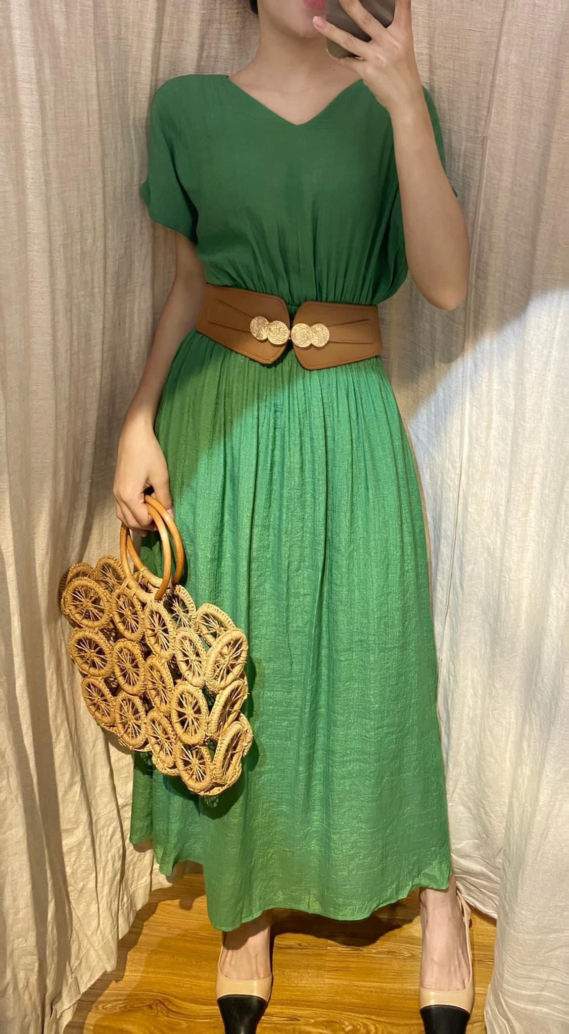 Laila Dress- Đầm maxi cánh dơi , nhấn eo PO01