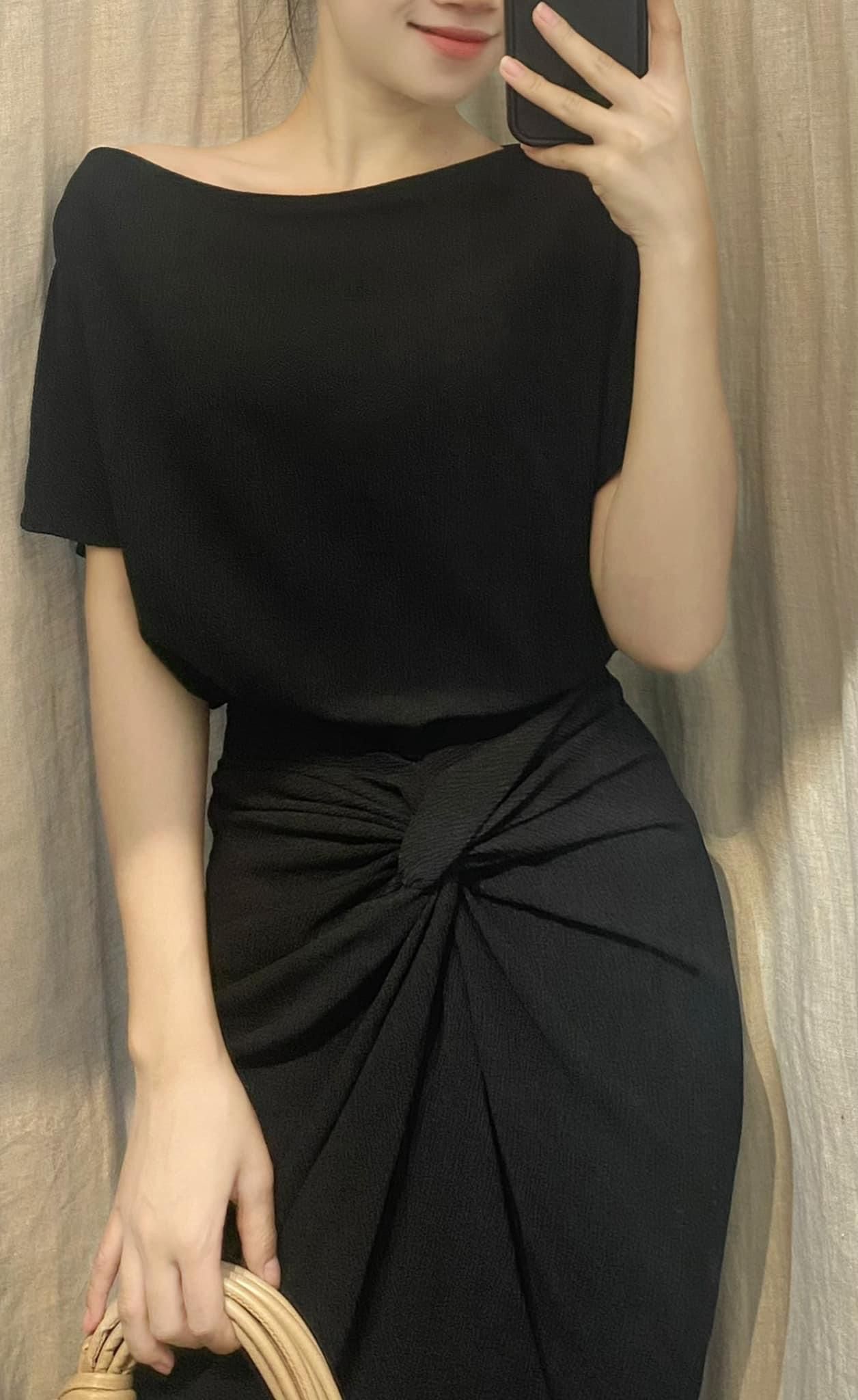Mary Set - Set Áo Và Chân Váy Xoắn Eo L03