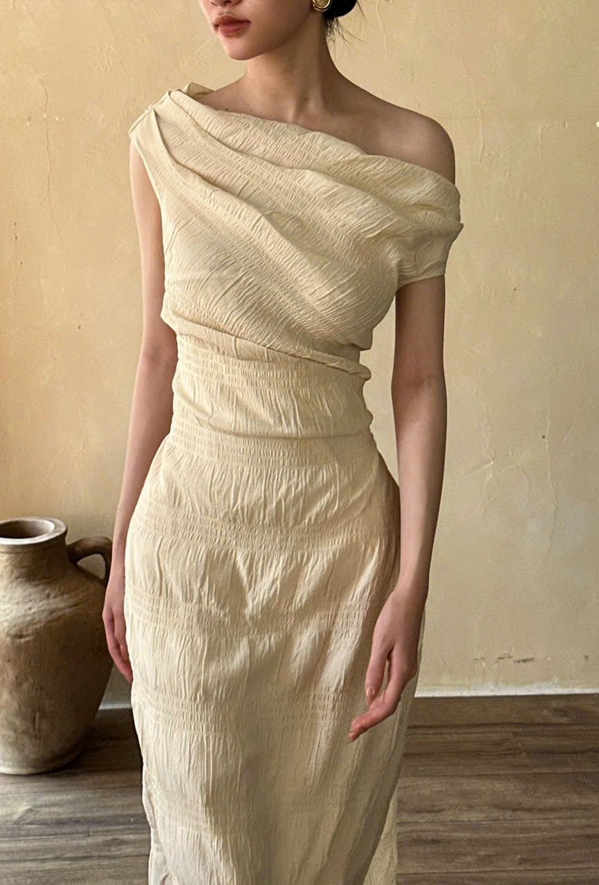 Dilys Dress - Đầm Trễ Vai Sóng Eo DR2123