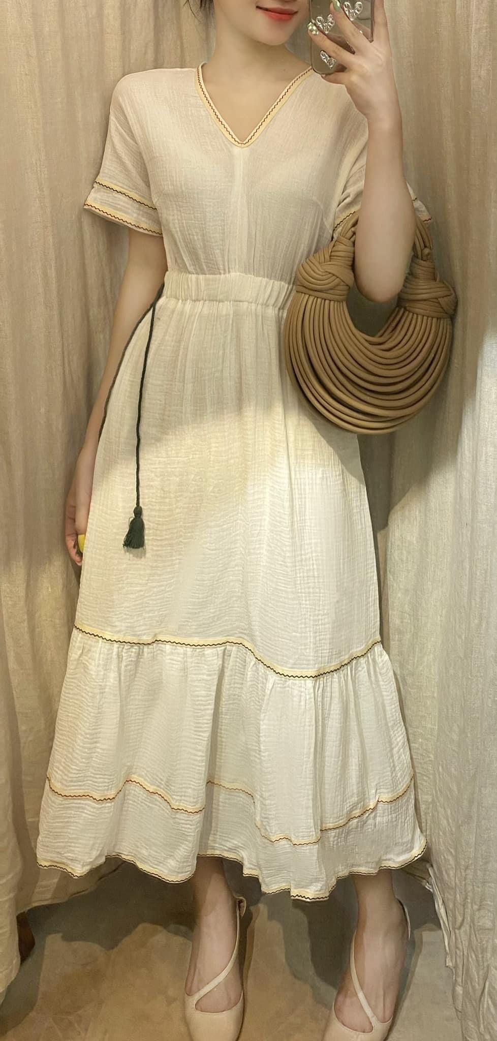 Bohemian Girl Dress - Đầm cổ tim nhấn eo D548 D563