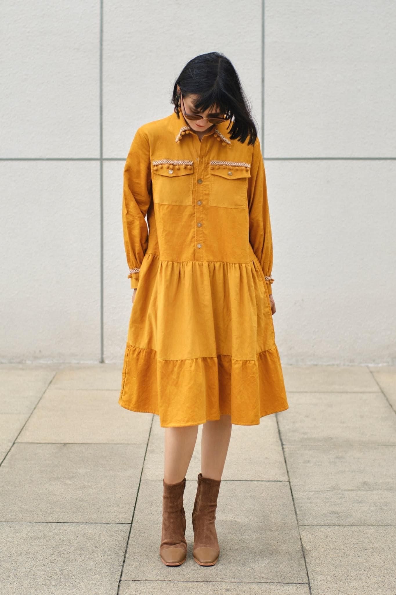 Heritage Dress - Đầm Suông Tay Dài V07