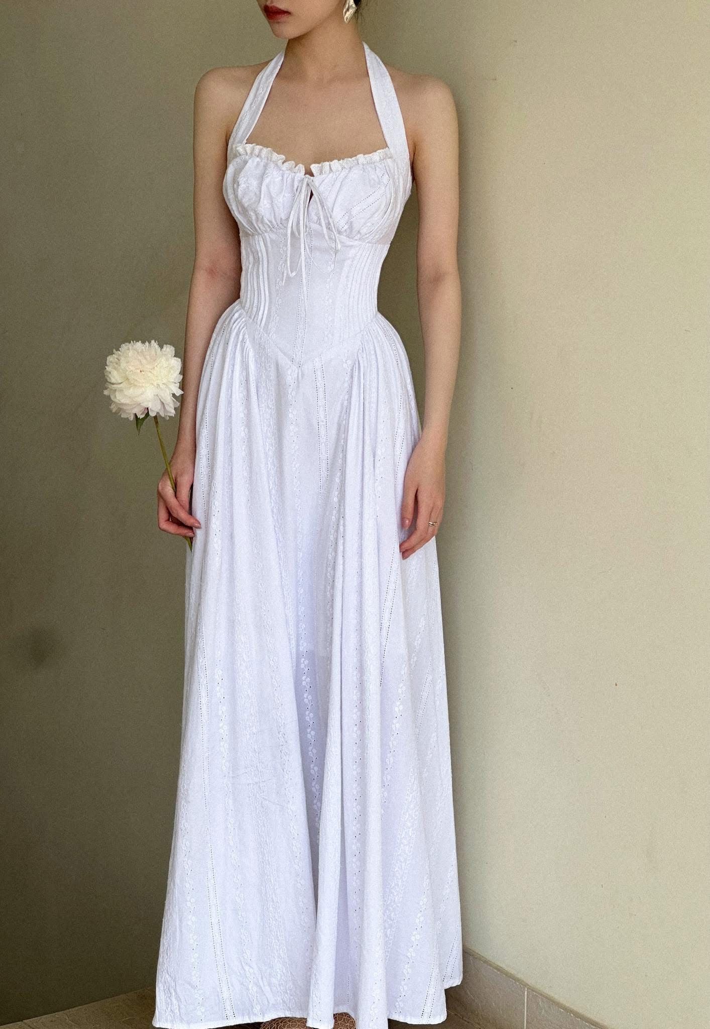 Bianca Dress - Đầm Corset Cổ Yếm