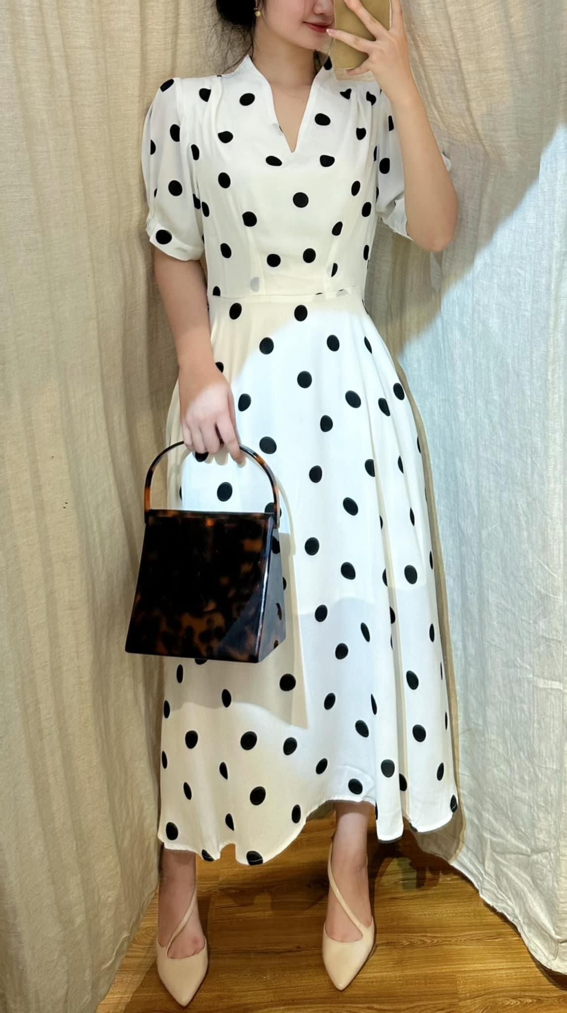 Bohana Dress - Đầm Chấm Bi Công Sở