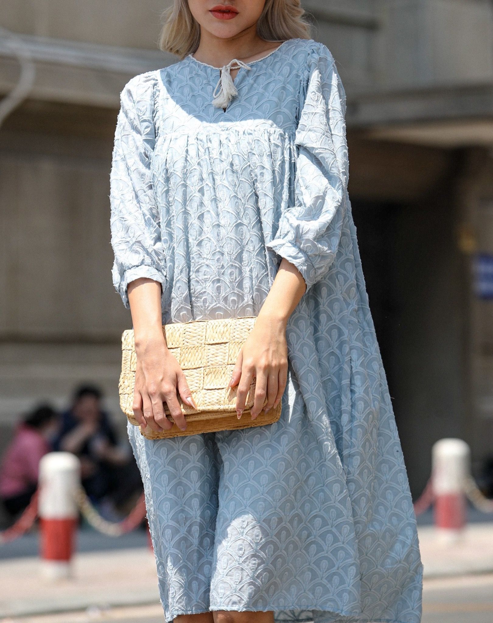 Lana Dress - Đầm suông , tay lửng cột dây D737