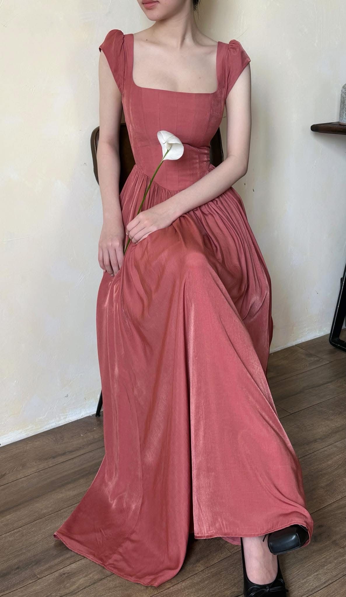 Adela Dress - Đầm Corset Cổ Điển Tay Hến V21