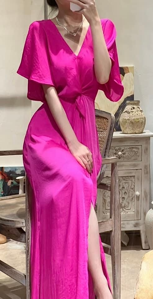 Amelie silk dress - Đầm Xoắn Eo Lụa L04