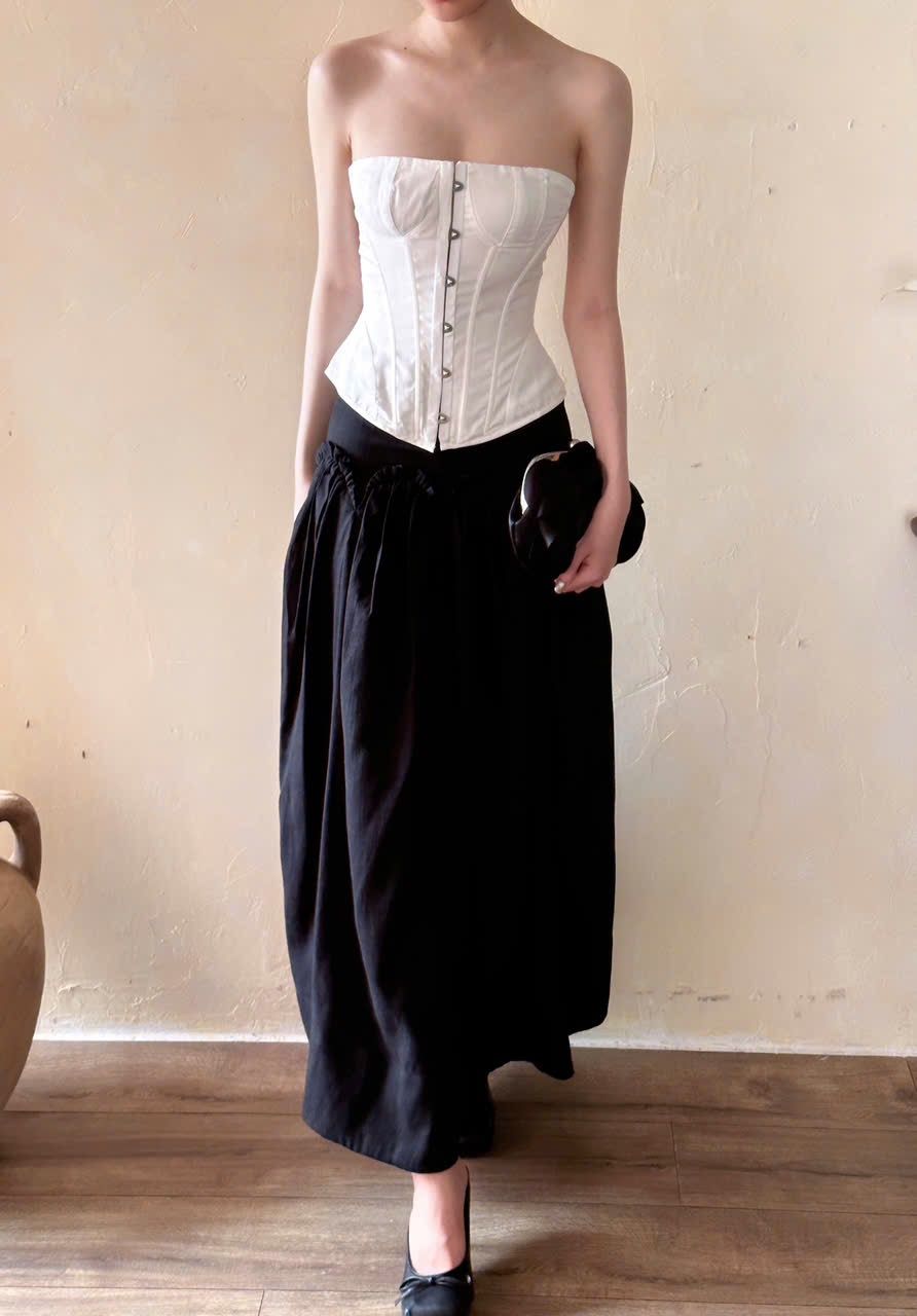 Jolly Corset - Áo Corset Linen Thiết Kế A04