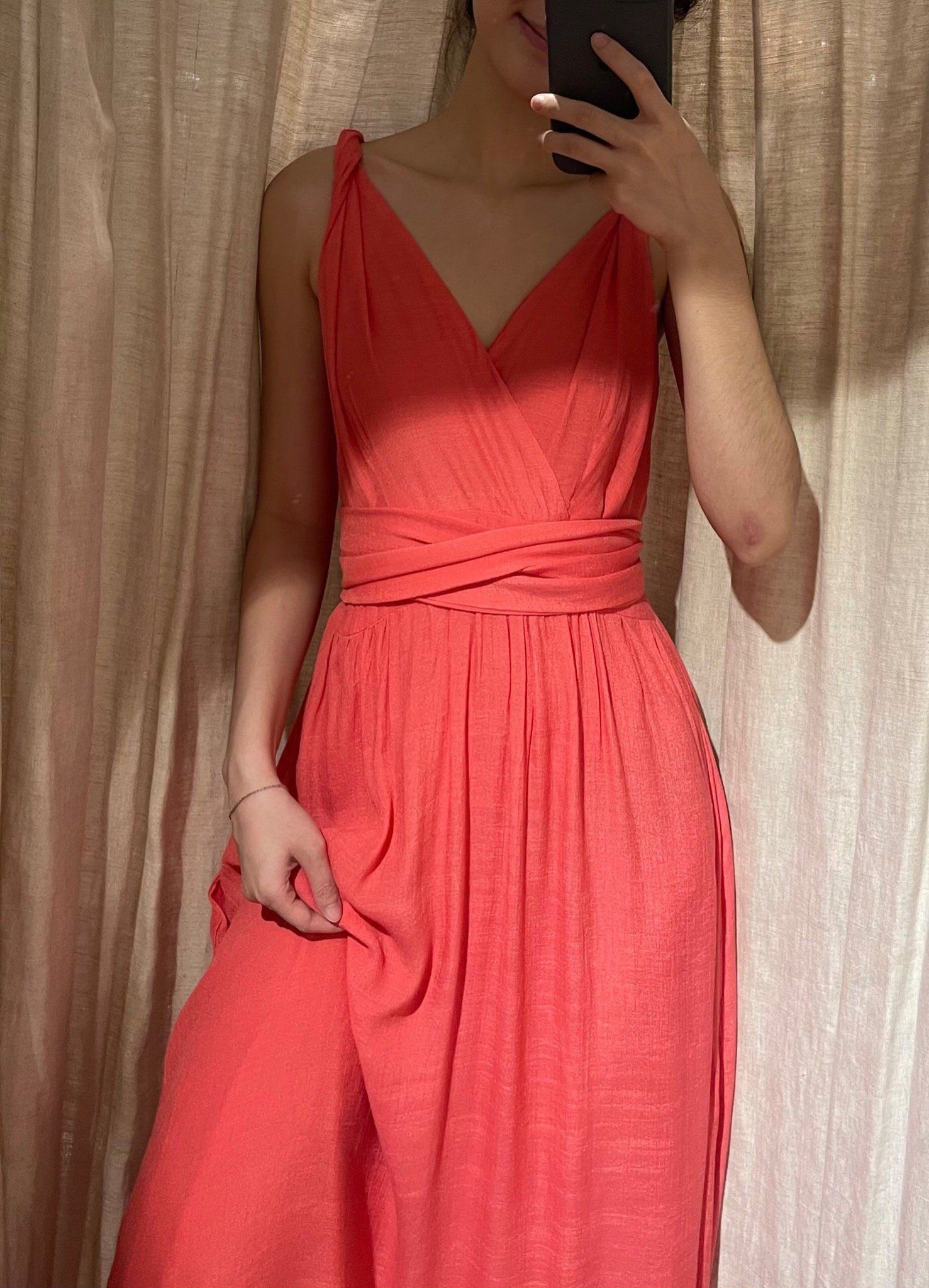 Nala Dress - Đầm 2 dây cổ tim thắt nơ eo E29