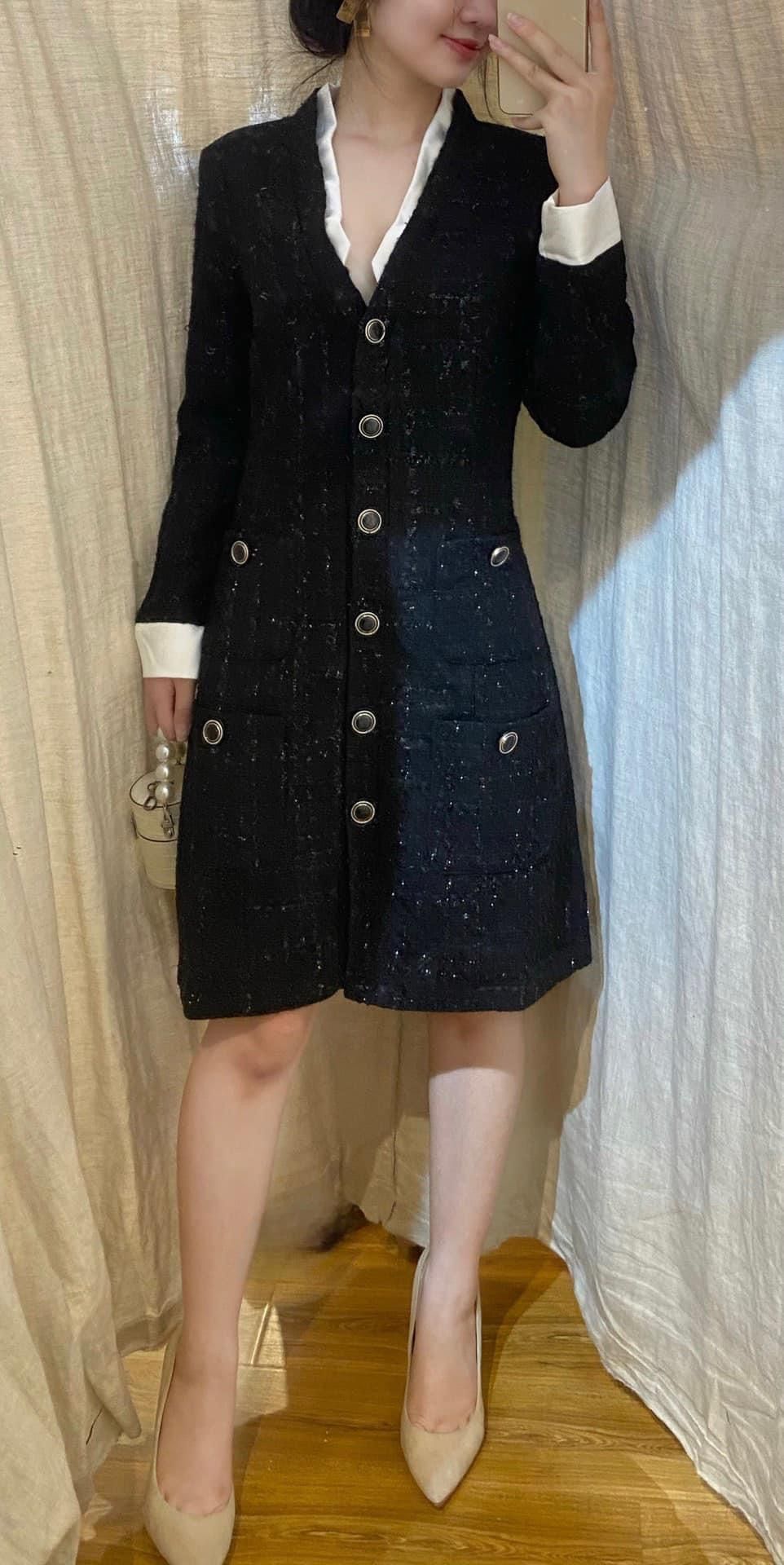Reece Dress - Đầm Tweed Sơ Mi D748