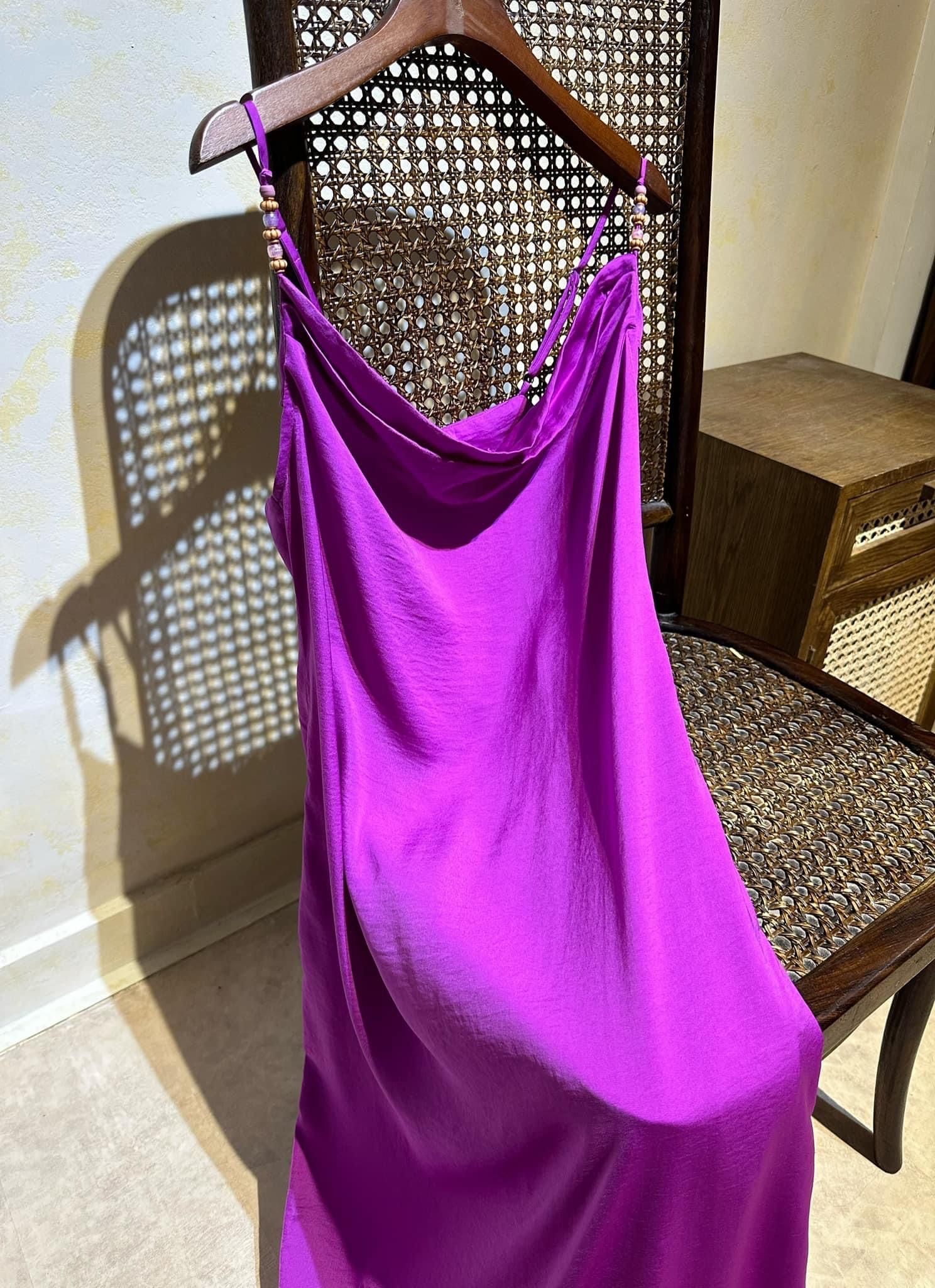 Rosalie Dress - Đầm Lụa 2 Dây Cổ Đổ LA45