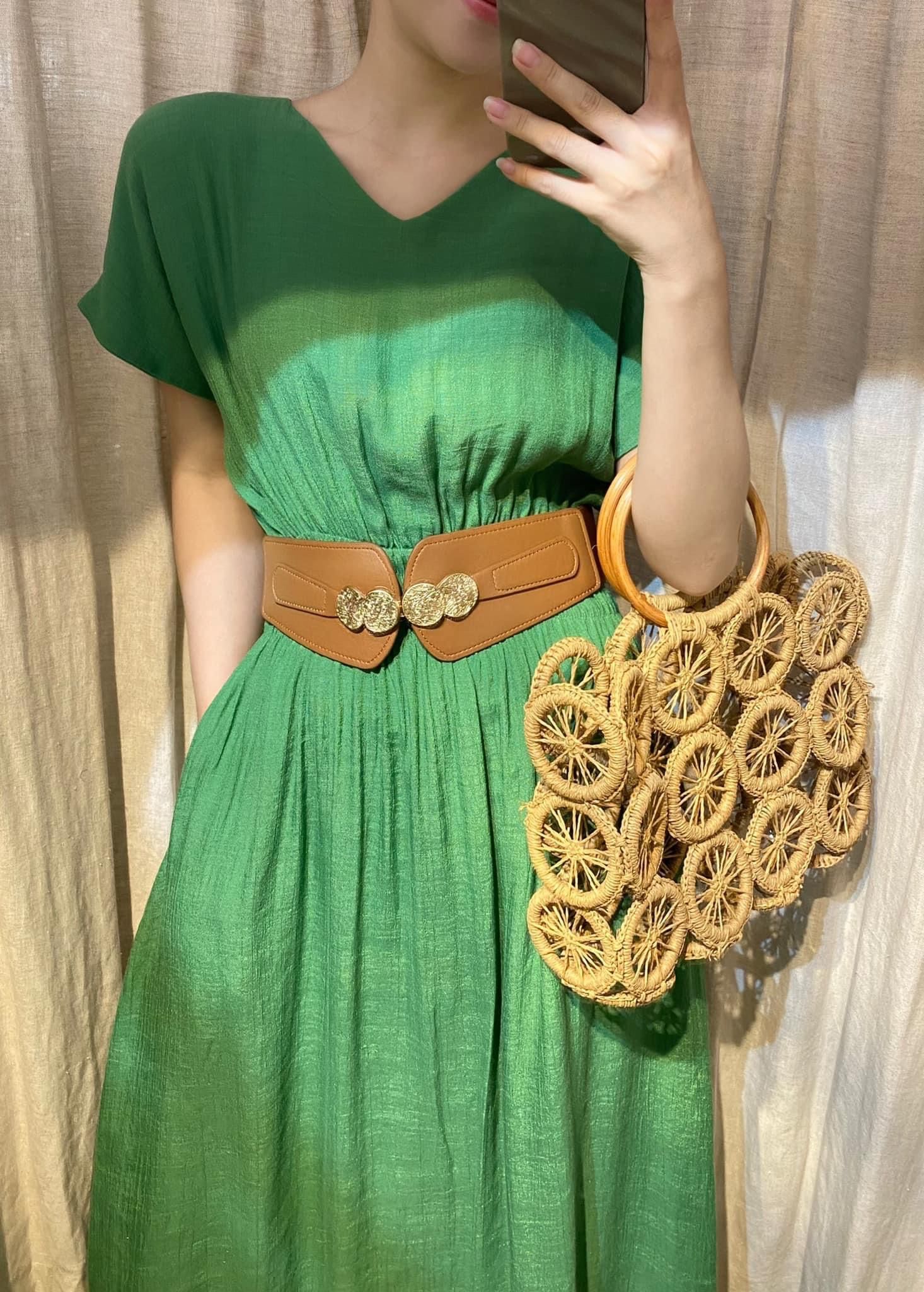 Laila Dress- Đầm maxi cánh dơi , nhấn eo PO01
