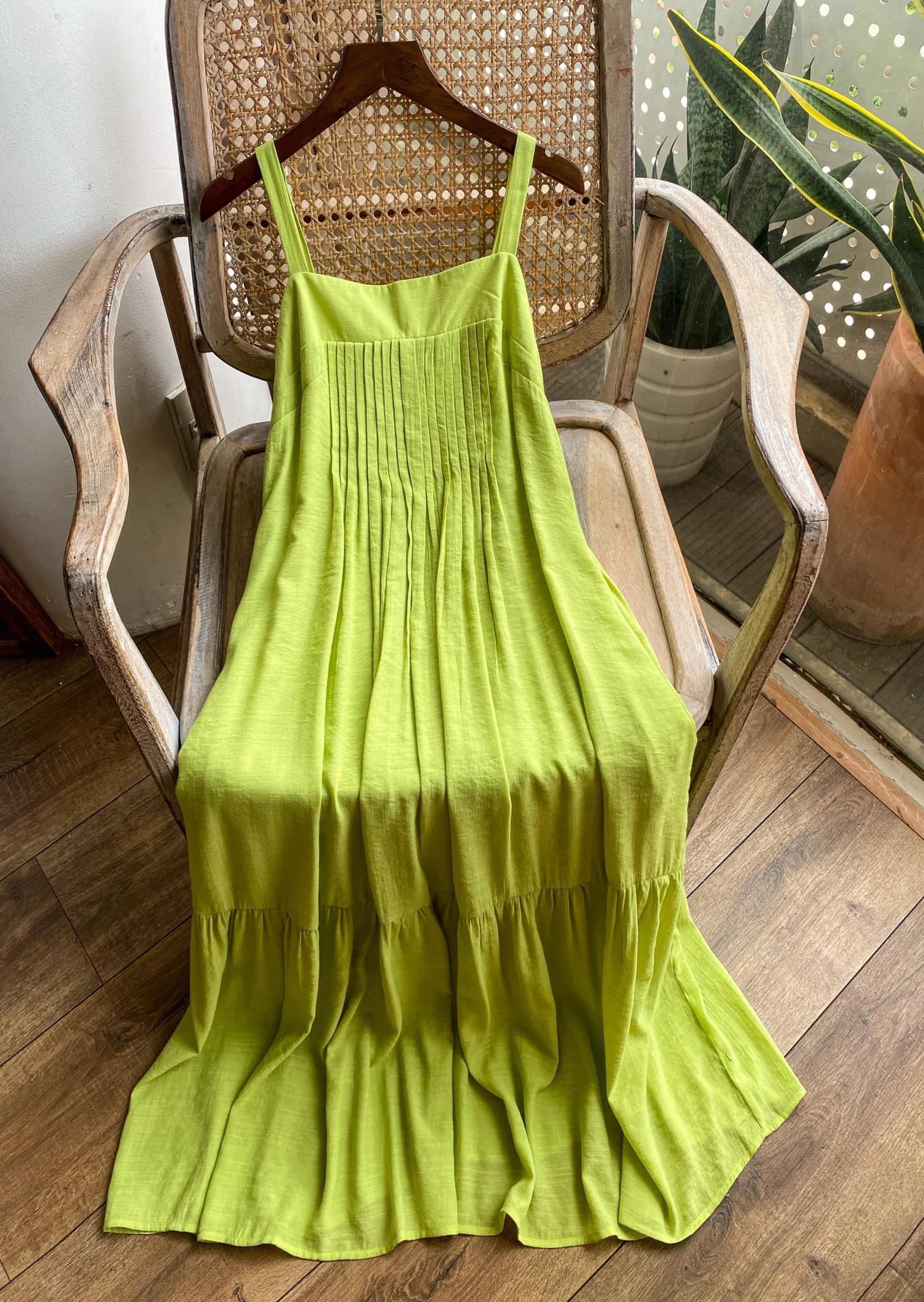 Livia Dress - Đầm 2 dây xếp ly ngực D456