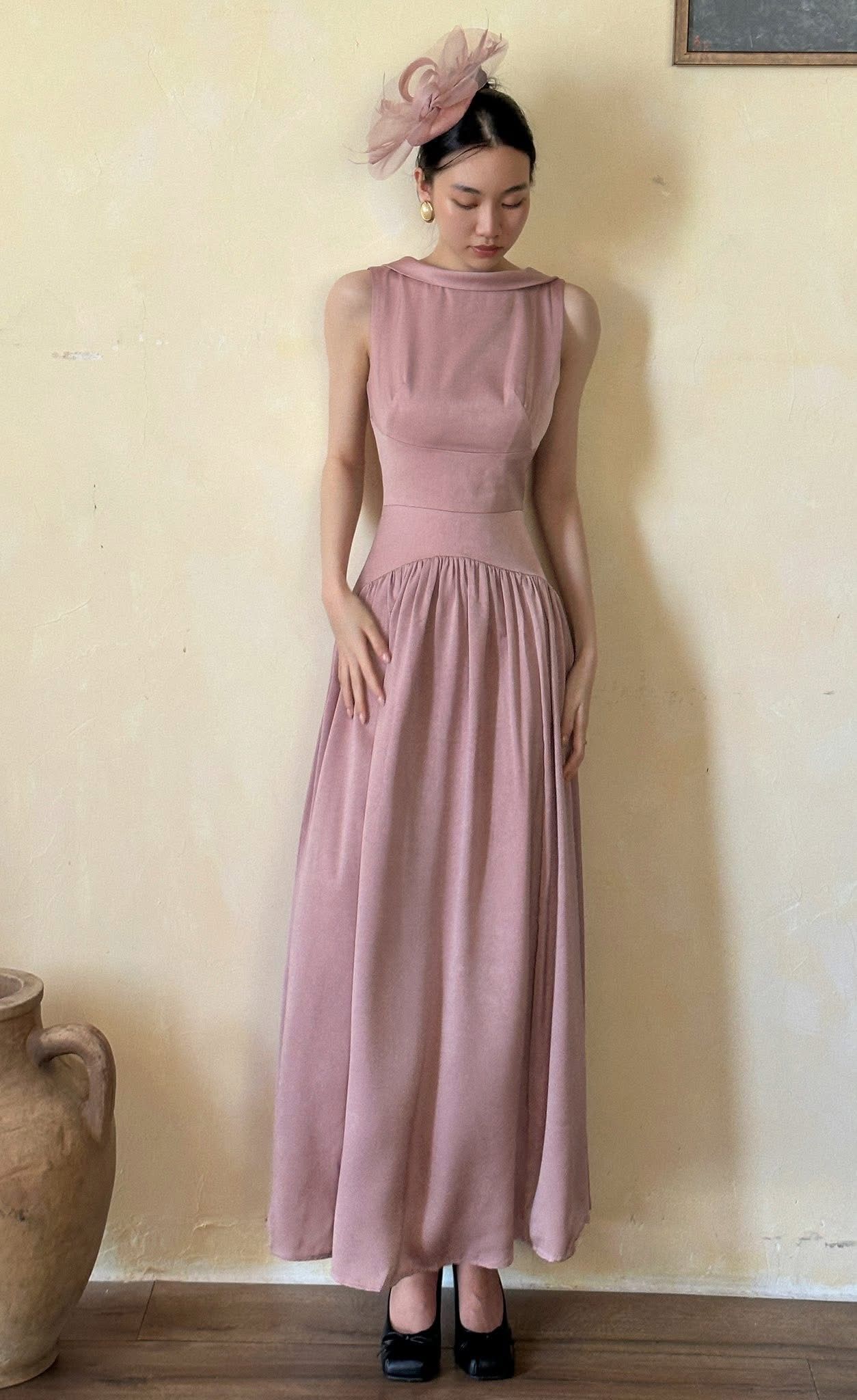 Claudette Dress - Đầm Thiết Kế Vintage QE001