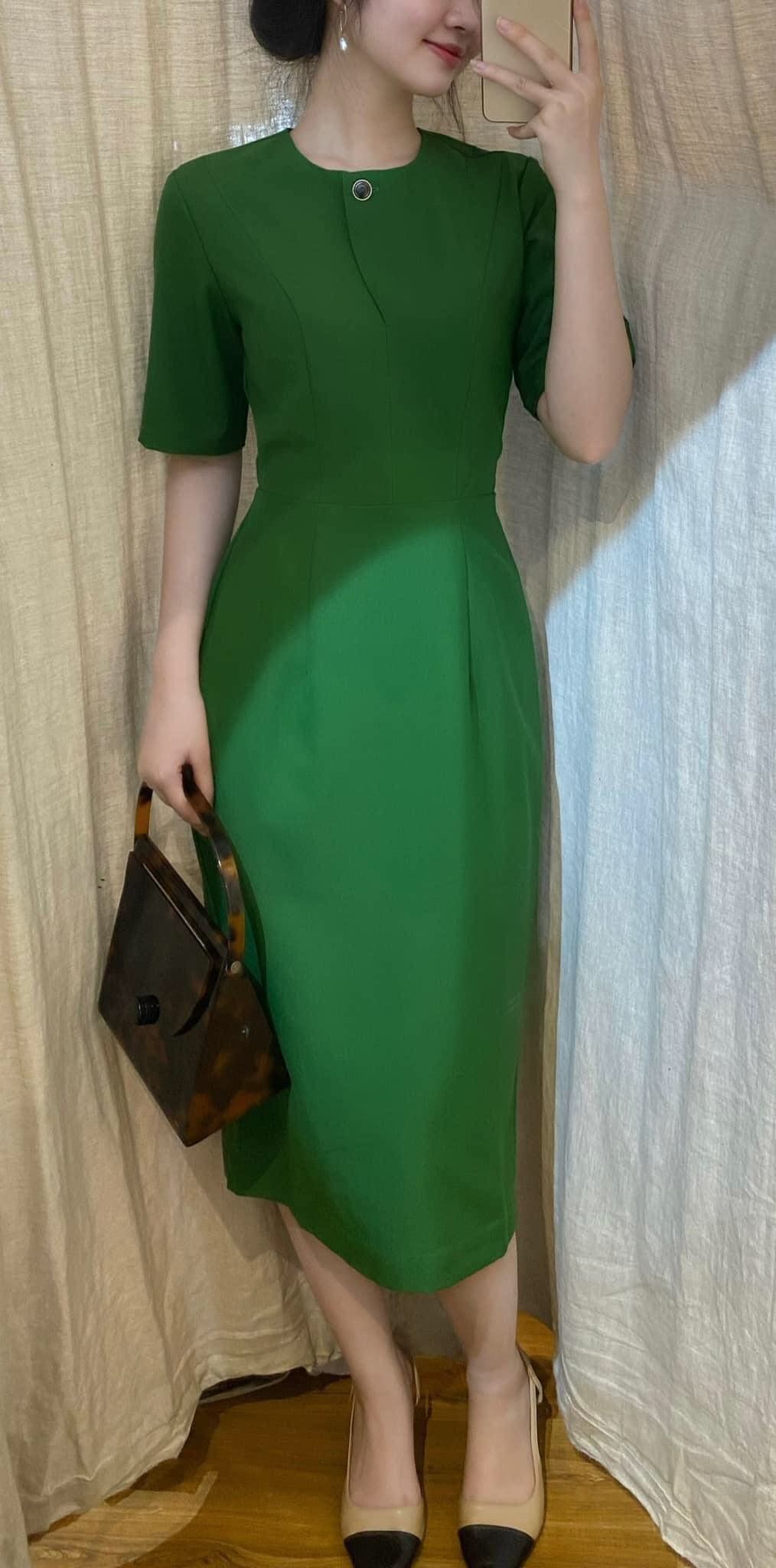 Ariella Dress - Đầm bút chì , đính cúc D569