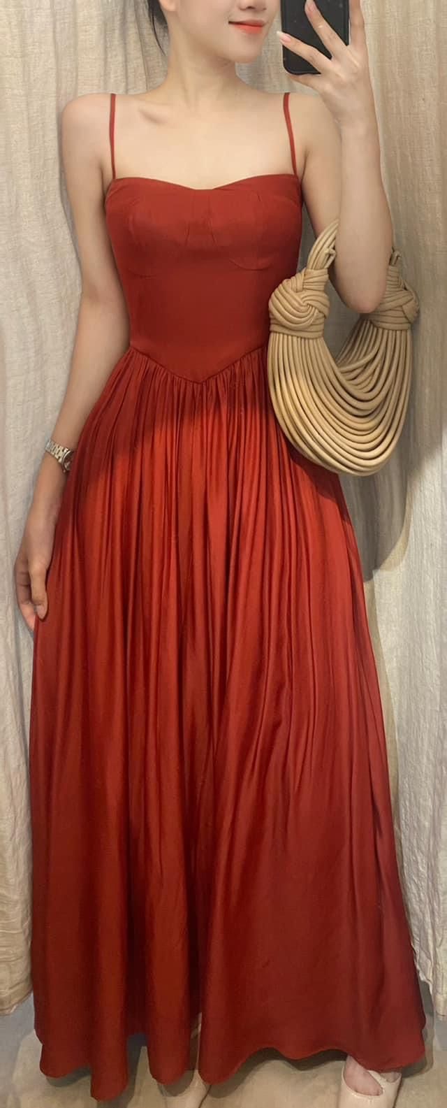 Elara Dress - Đầm Midi 2 Dây Cúp Ngực