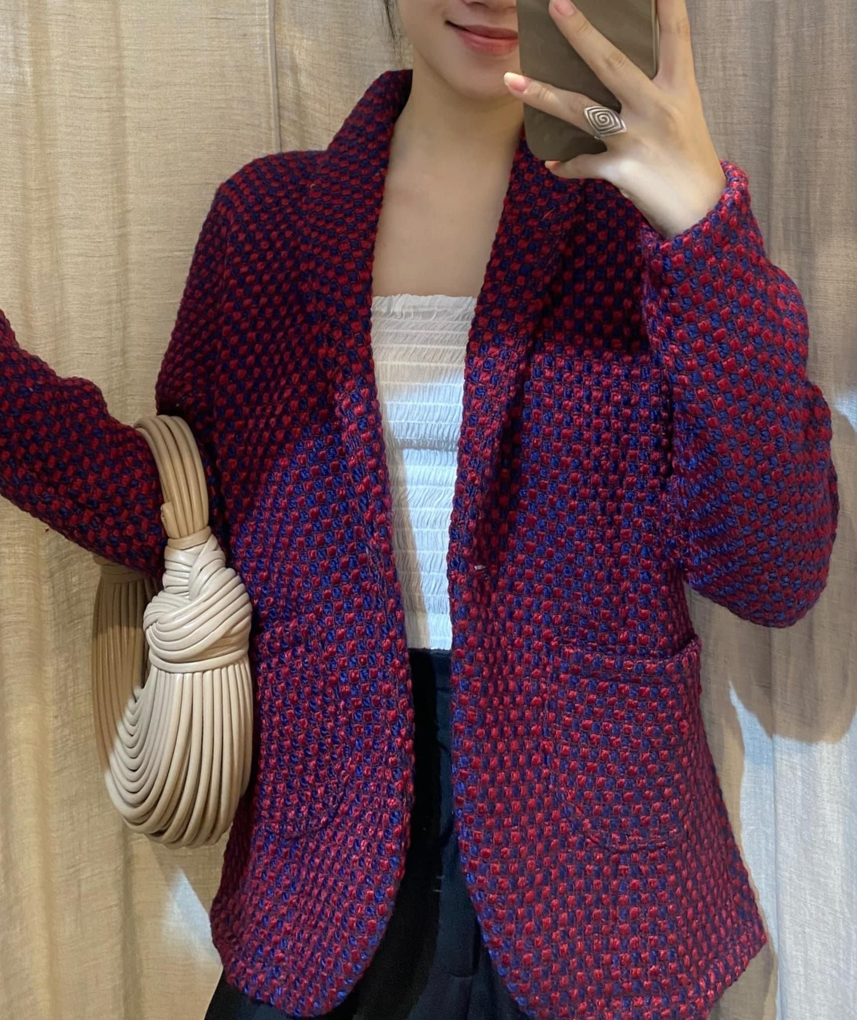 Áo khoác len - đỏ A278