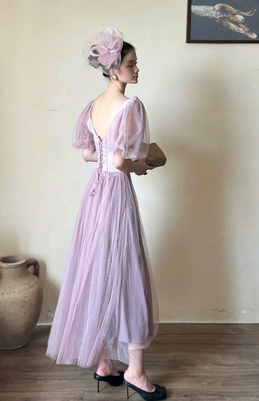 Jionni Dress - Đầm Corset Tay Bồng D0139