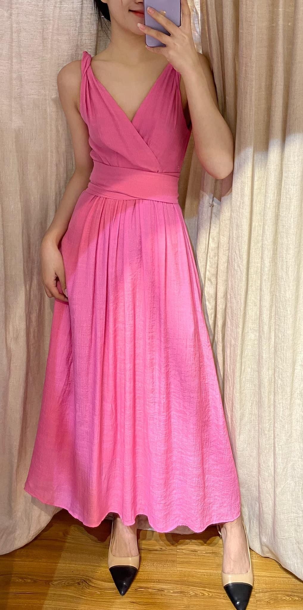 Nala Dress - Đầm 2 dây cổ tim thắt nơ eo E29
