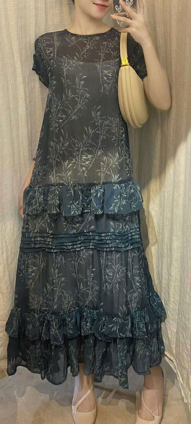 Amelia Ruffled Dress - Đầm maxi suông bèo tay D267 -> D272 D440