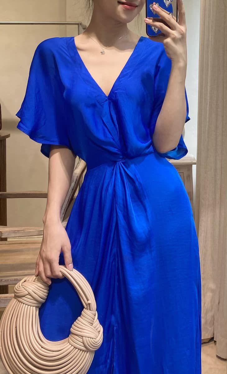Amelie silk dress - Đầm Xoắn Eo Lụa L04